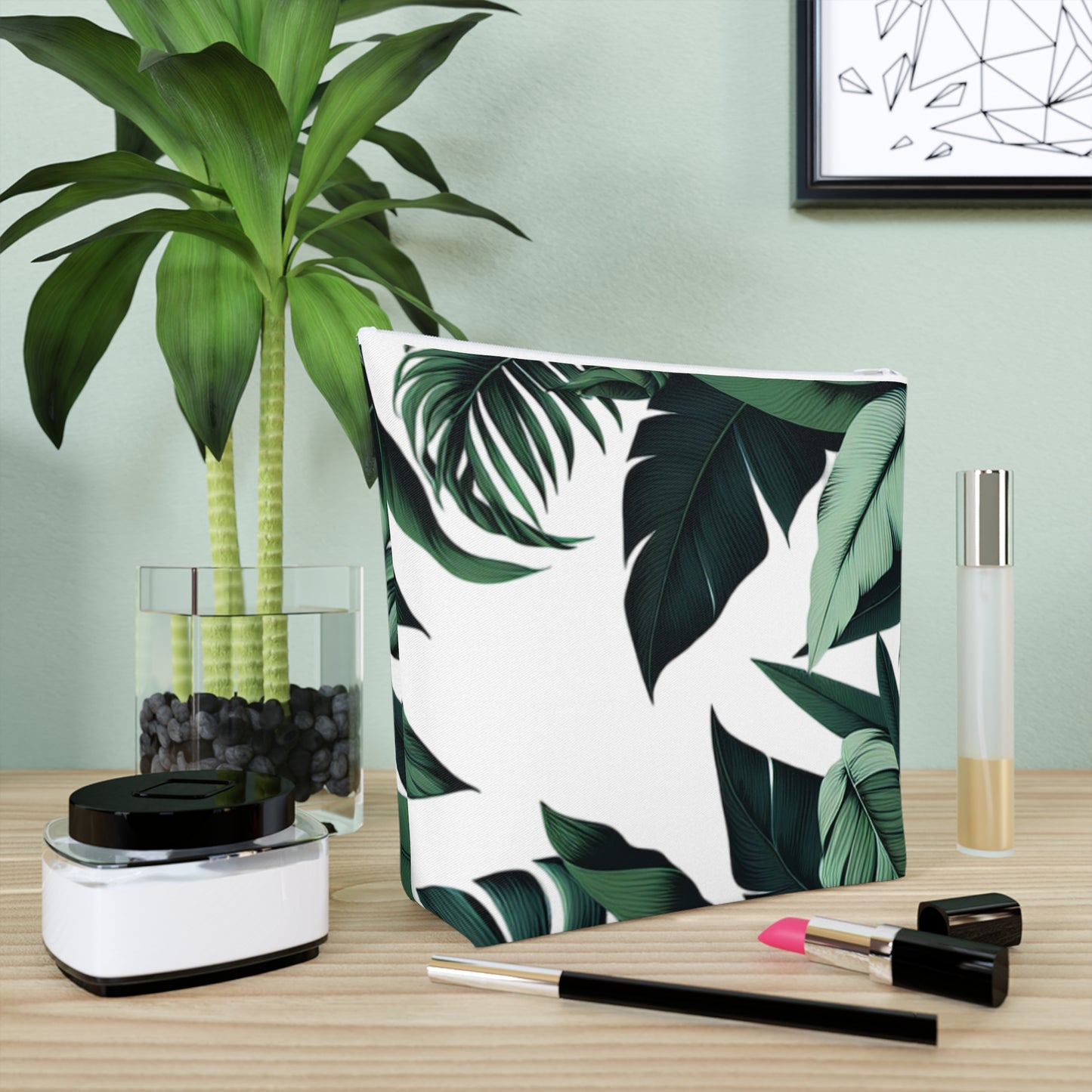 Tropical Design Cotton Cosmetic Bag